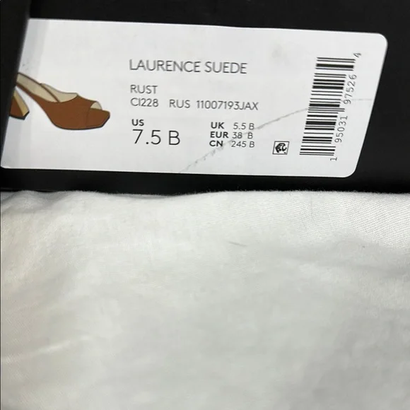 Coach Cognac Suede Heeled Mules - Picture 4 of 4